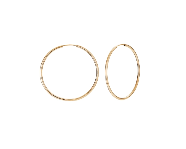 Kolczyki srebrne koła pozłacane