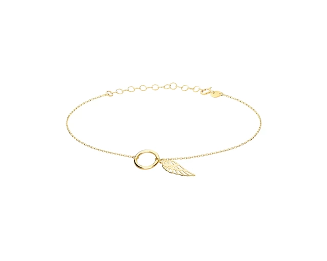 Bransoletka złota skrzydło celebrytka