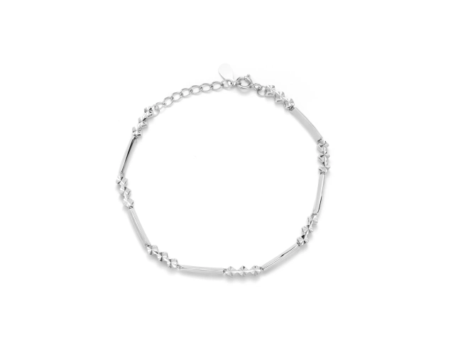 Bransoletka srebrna segmentowa