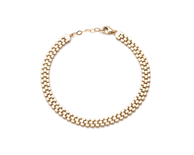 Bransoletka złota z warkoczowym wzorem