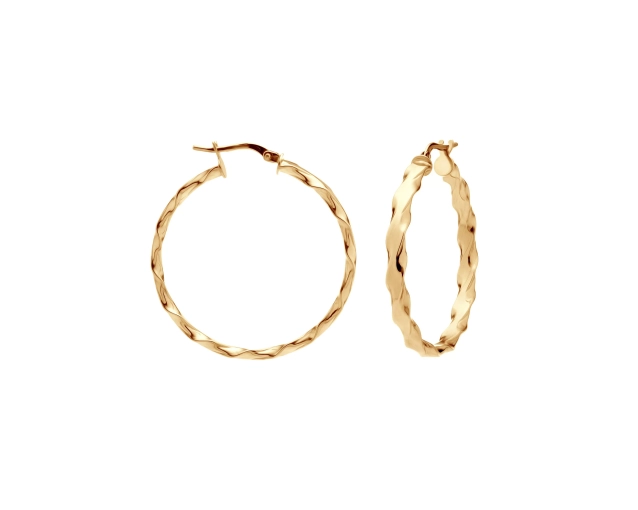 Złote kolczyki skręcone kreol