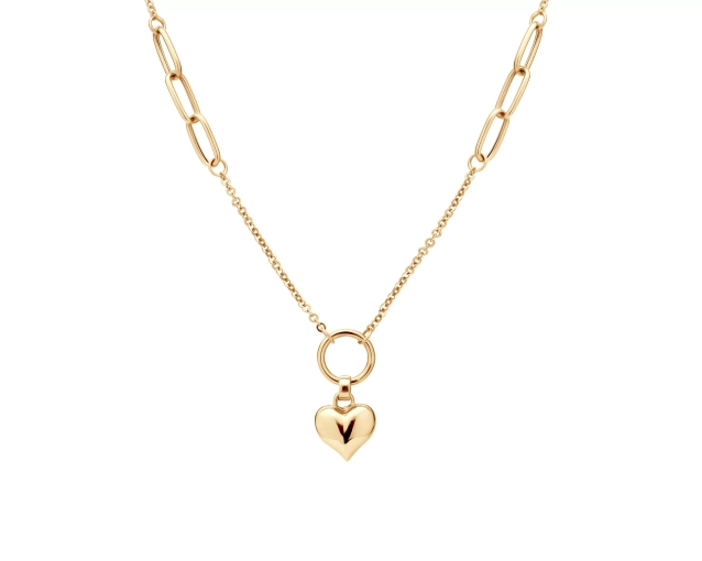 Złoty naszyjnik z zawieszką serca