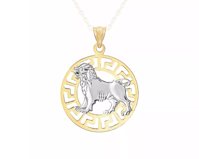 Zawieszka złota znak zodiaku Lew