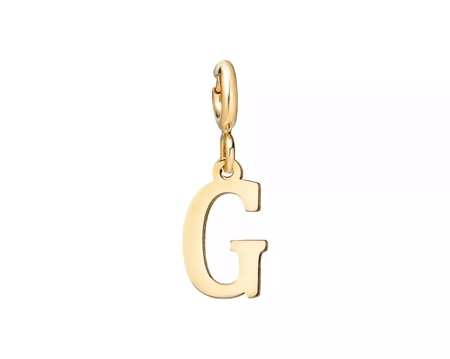 Zawieszka złota litera G - charms