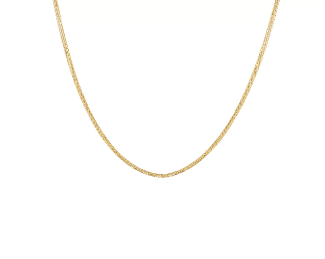 Złoty dwukolorowy łańcuszek na szyję lisi ogon