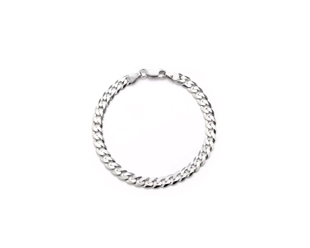 Bransoletka srebrna męska o splocie pancerka, klasyczna i elegancka