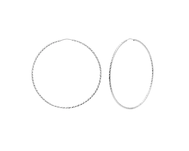 Kolczyki srebrne koła z wyrazistą fakturą