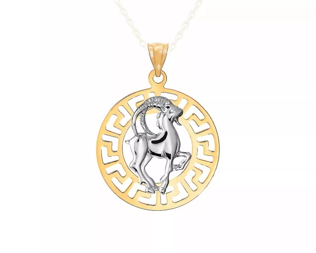 Zawieszka złota znak zodiaku Koziorożec