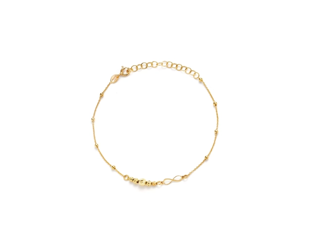 Bransoletka pozłacana z małym znakiem nieskończoności