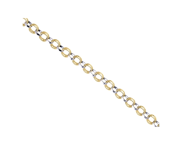 Bransoletka złota dwukolorowa rollo