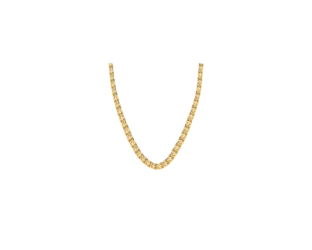 Naszyjnik złoty kolia segmentowa z grubym splotem