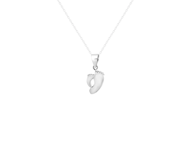 Zawieszka srebrna dwie stópki