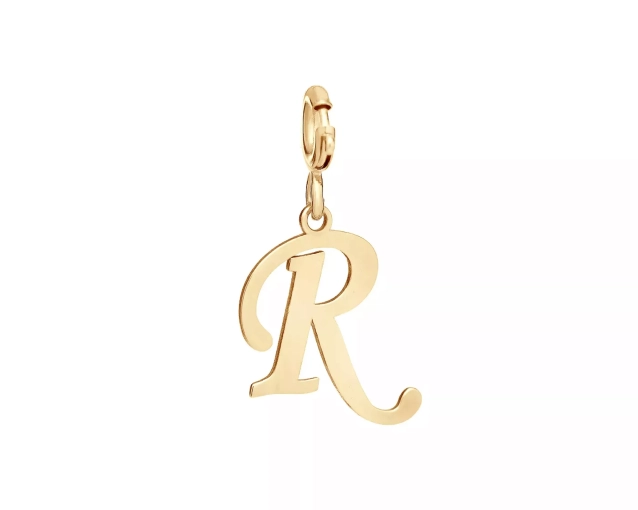 Zawieszka charms złota litera R