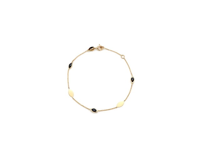 Bransoletka złota z cyrkoniami 