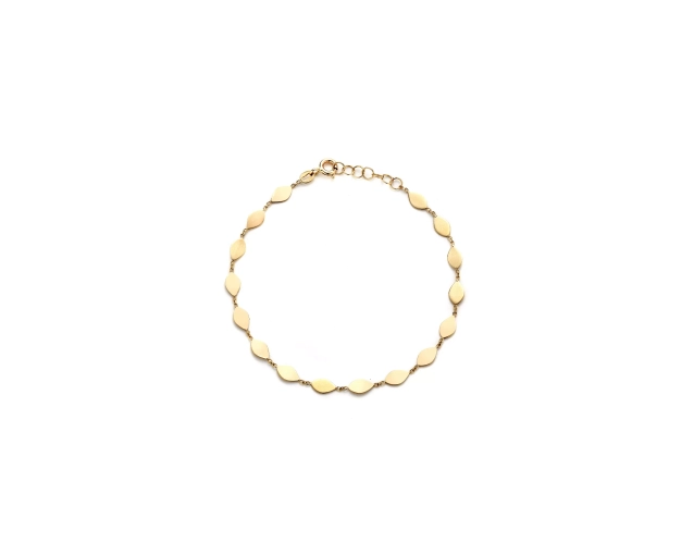 Bransoletka złota z elementami w kształcie łezki