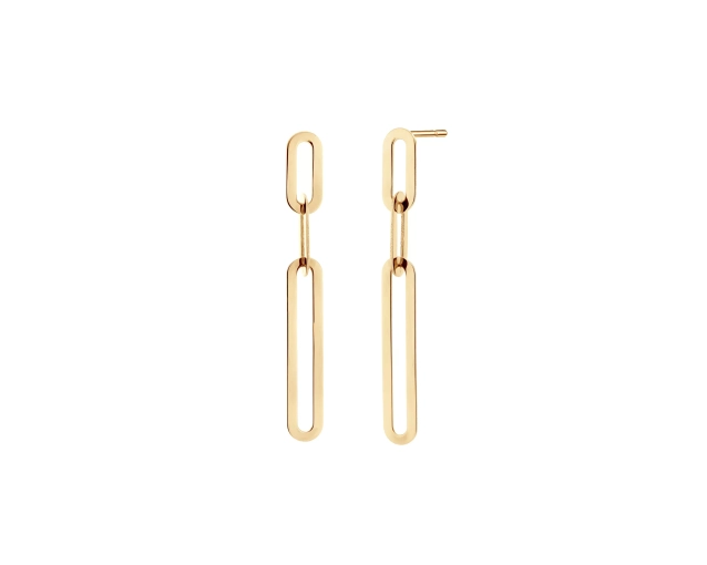 Kolczyki złote geometryczne wiszące