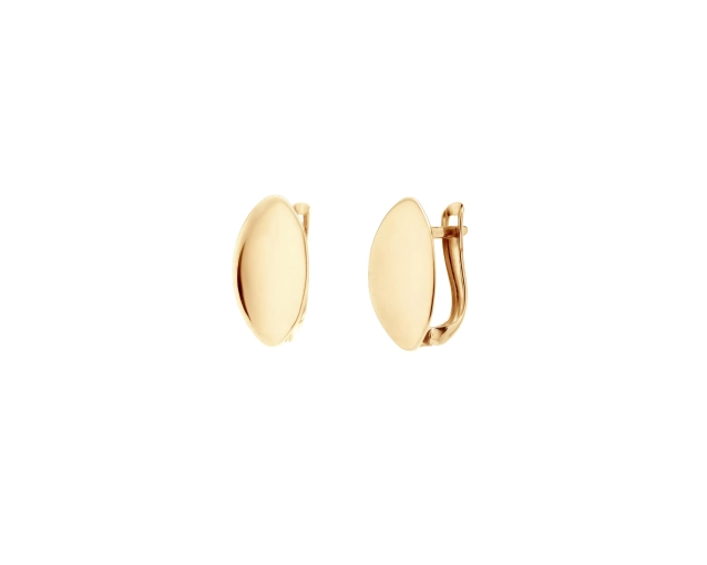 Kolczyki złote owalne gładkie