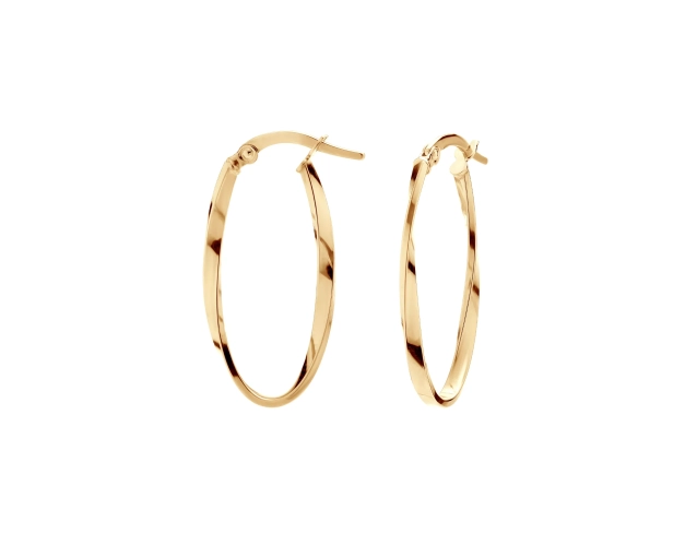 Kolczyki złote 585 owalne koła