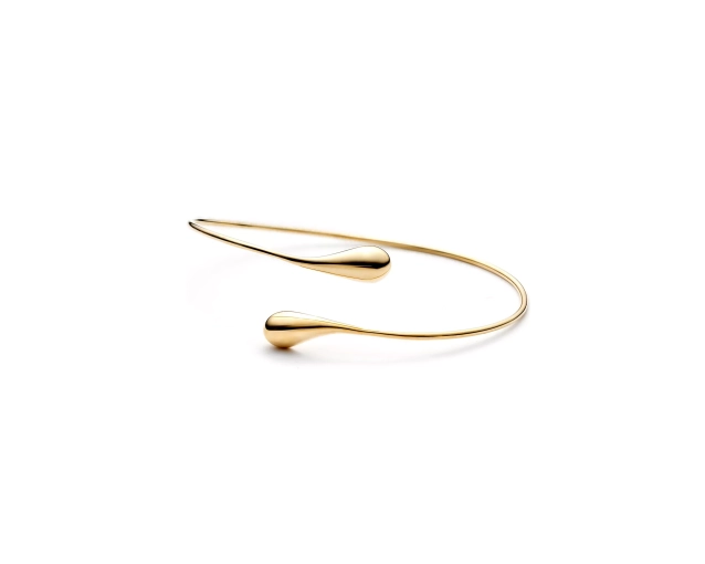 Bransoletka srebrna pozłacana z kroplami