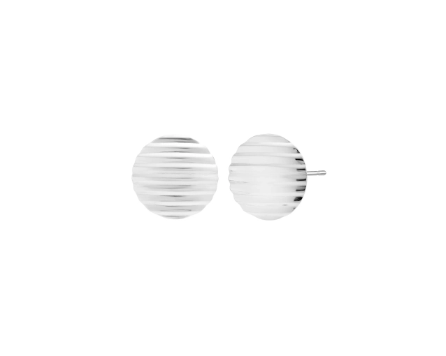 Kolczyki srebrne prążkowane okrągłe