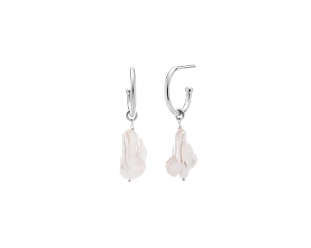 Kolczyki srebrne z perłą 