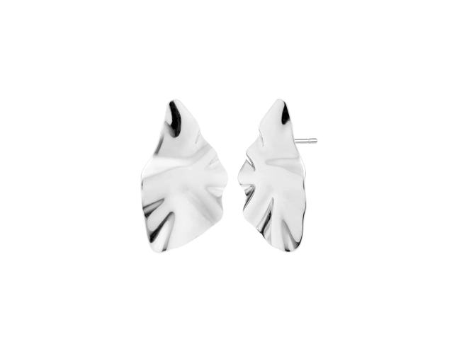 Kolczyki srebrne nieregularne blaszki