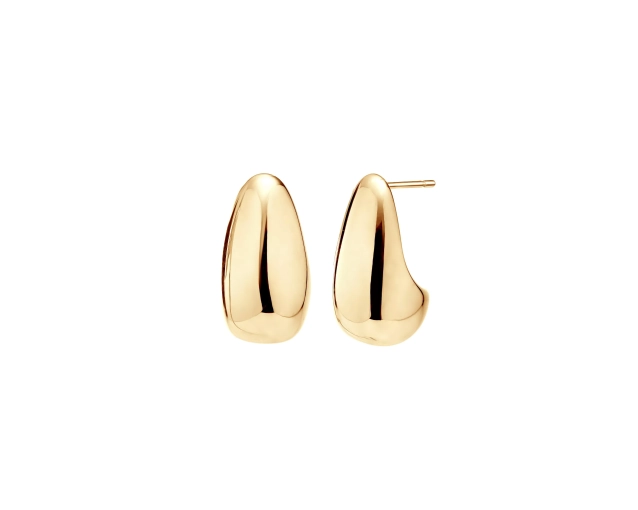 Kolczyki srebrne pozłacane krople