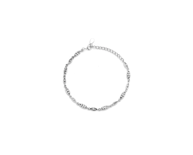 Bransoletka srebrna z ozdobnym splotem