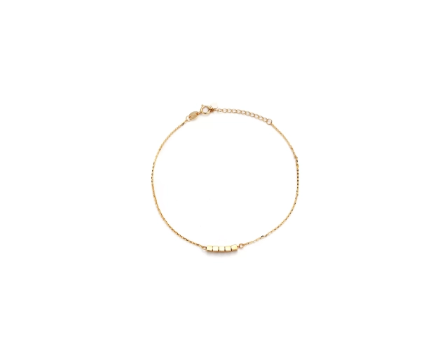 Bransoletka złota z drobnymi kostkami