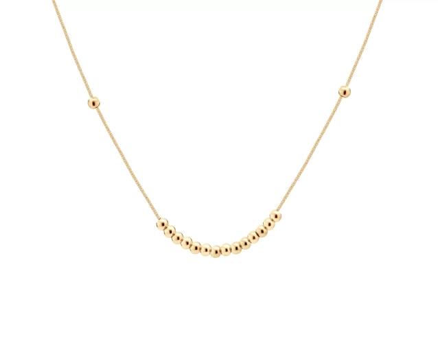 Naszyjnik złoty z kulkami ze złota 585
