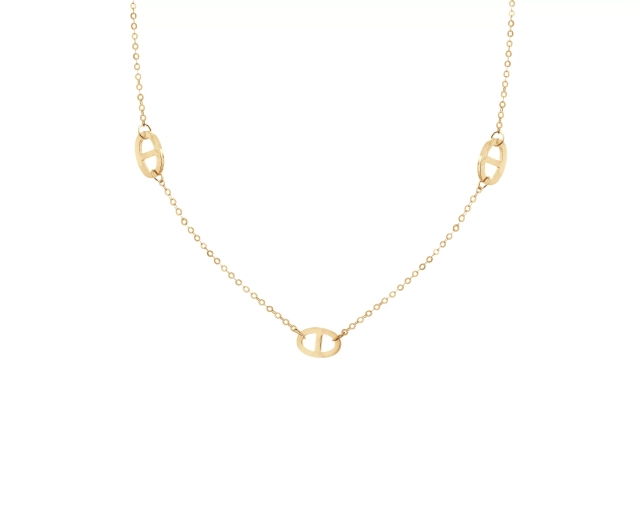 Naszyjnik złoty z owalnymi ogniwami