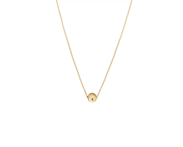 Naszyjnik złoty z pojedynczą kulką ze złota 585