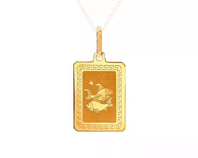 Zawieszka złota znak zodiaku Ryby