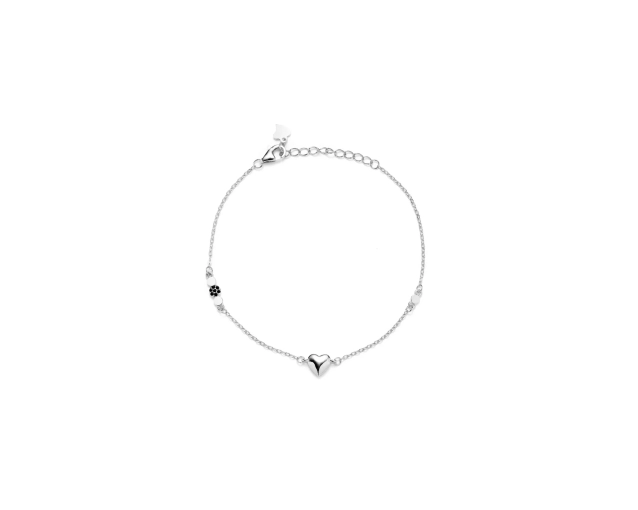 Bransoletka srebrna z serduszkiem
