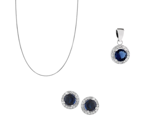 Zestaw srebrny z cyrkoniami PRS 0025