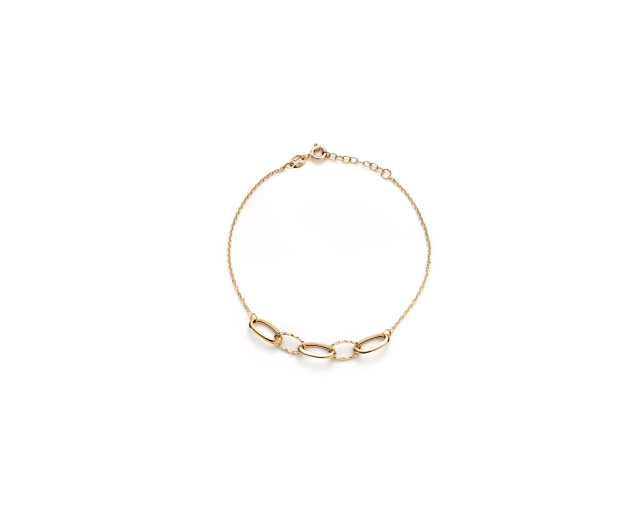 Bransoletka złota z owalnymi ogniwami