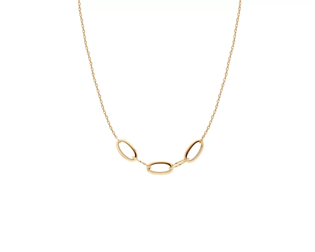 Naszyjnik złoty z owalnymi ogniwami