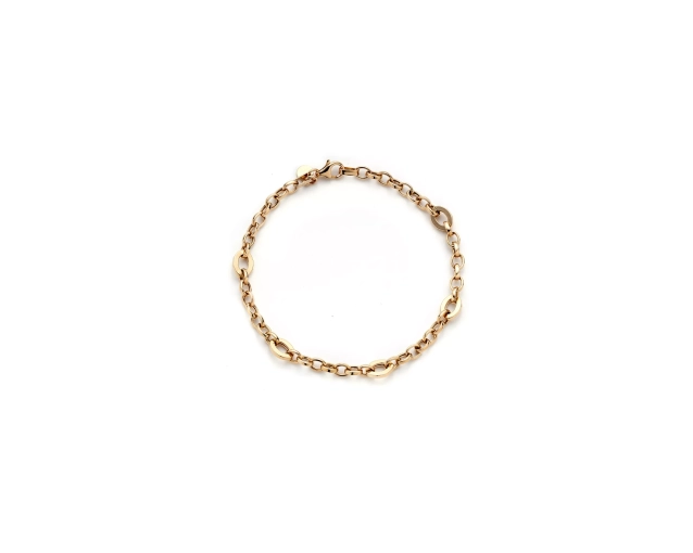 Bransoletka złota z dekoracyjnymi ogniwami