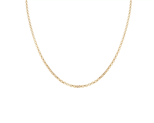 Łańcuszek złoty dwukolorowy