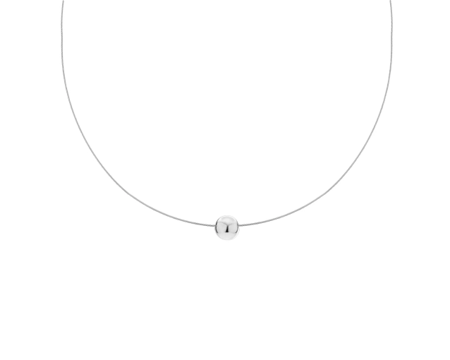 Naszyjnik srebrny z kulką