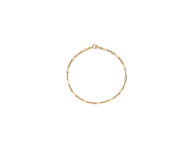Bransoletka złota próba 585 o splocie z podłużnymi ogniwami