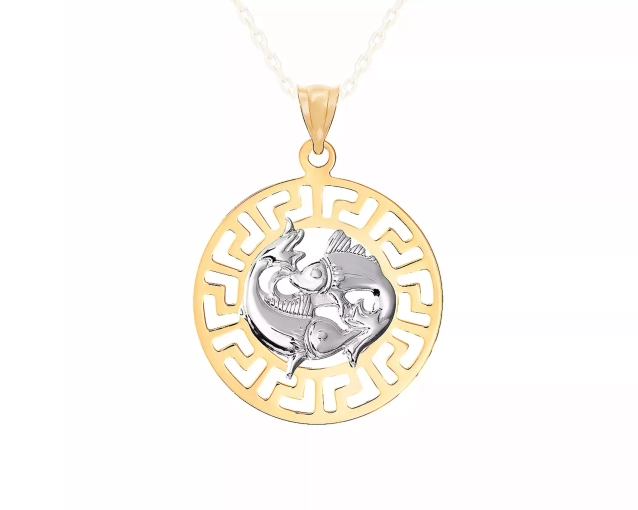 Zawieszka złota znak zodiaku Ryby