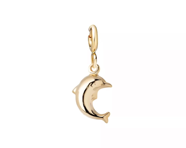 Zawieszka złota delfin - charms