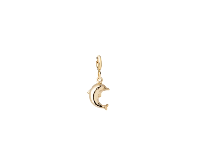 Charms zawieszka delfinek z żółtego złota