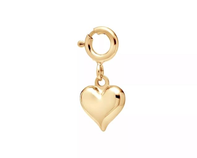 Zawieszka charms złota serce