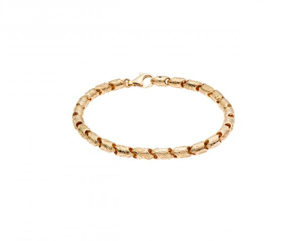 Złota bransoletka męska o elastycznym splocie