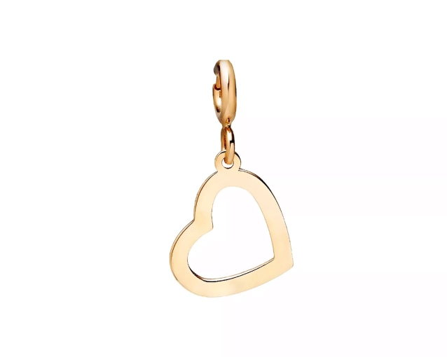 Zawieszka złota serce charms