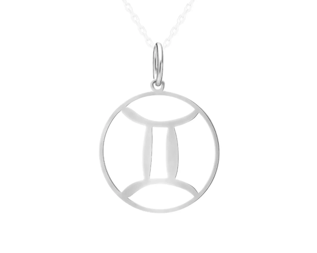 Zawieszka srebrna znak zodiaku Bliźnięta