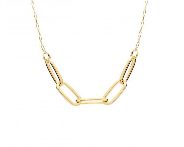 Naszyjnik pozłacany srebrny splot Ankier