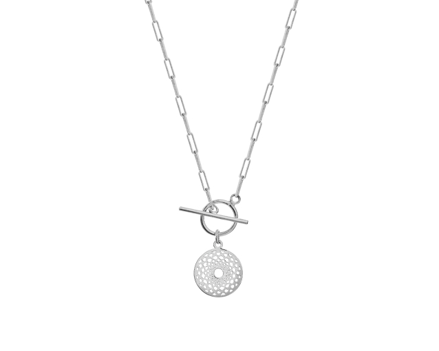 Srebrny naszyjnik ankier z długimi ogniwami